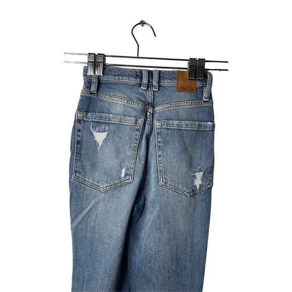 Free People We The Free Denim Distressed Ripped Skinny Button Fly Jeans Size 24 - Picture 11 of 16